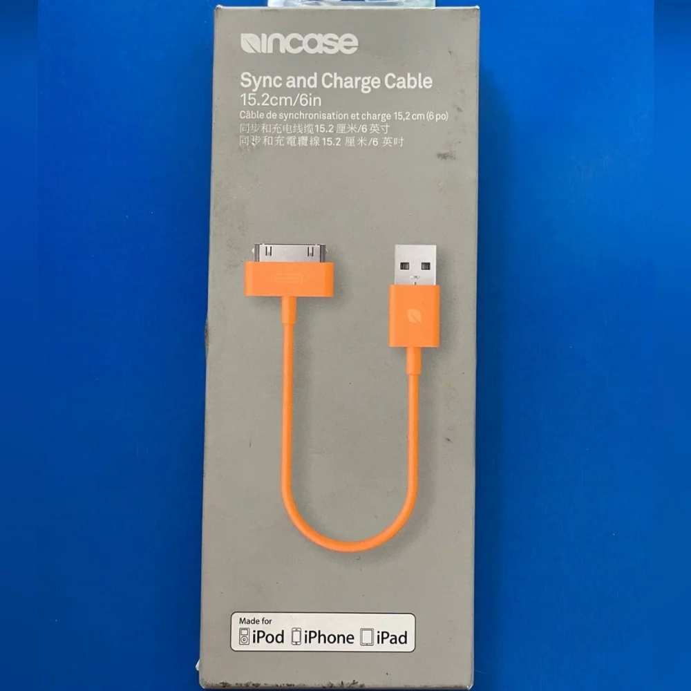 InCase Sync & Charge 6-inch Cable for Apple Products (ORANGE)